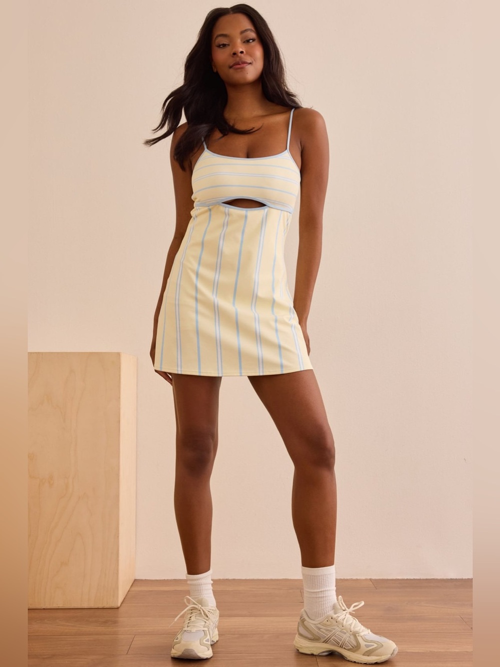 NWT Altar’d State Size Large Cut Out Stripe Activewear Dress